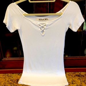 Michael Stars one size fits most white t-shirt